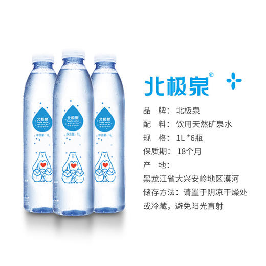 【代发】北极泉孕婴饮用天然矿泉水1Lx6瓶 婴儿水宝宝冲泡奶粉矿物质均衡 商品图4