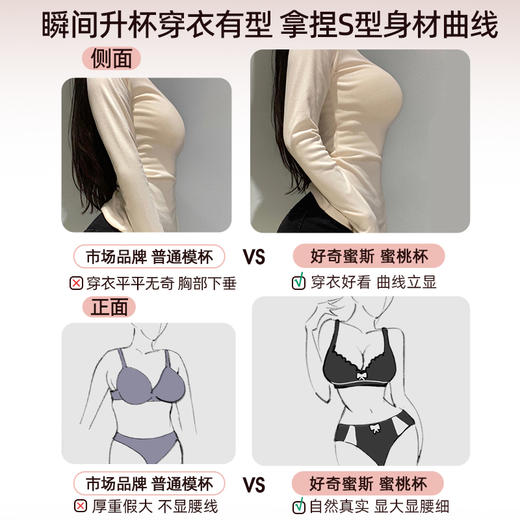 好奇蜜斯蕾丝内衣女小胸聚拢显大无钢圈防下垂性感法式文胸罩套装-依耶塔 商品图2