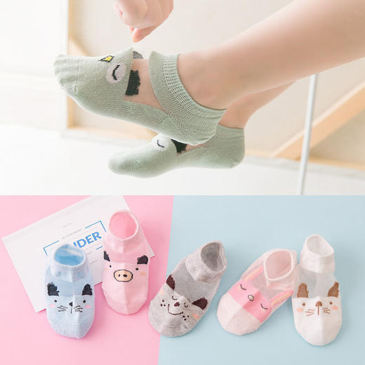 【5双装】婴儿袜子宝宝袜夏季精梳棉短筒袜薄款儿童袜新生婴儿童船袜浅口 商品图2