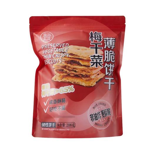 盒马梅干菜薄脆饼干208g 商品图0