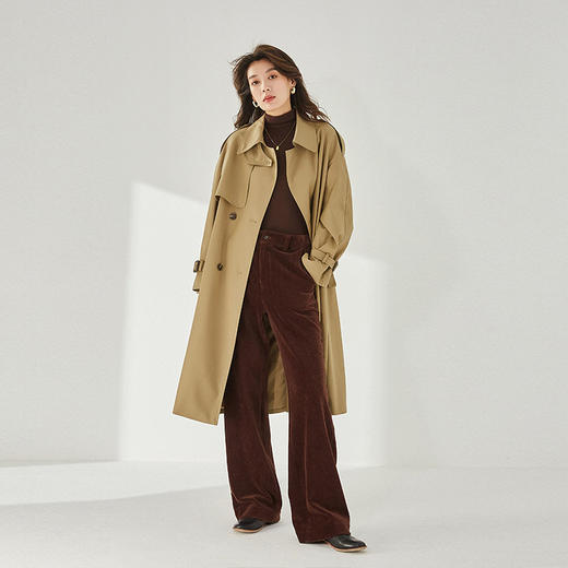 24秋新款气质潇洒经典欧美通勤显瘦日常休闲中长款风衣13301 商品图1
