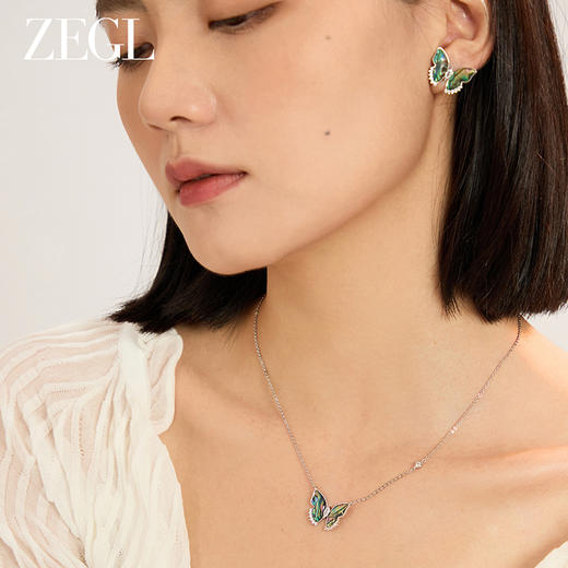 ZEGL设计师梦蝶系列贝母蝴蝶项链女款2024新款轻奢小众锁骨链饰品 商品图2