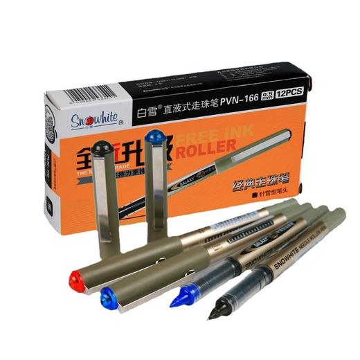 白雪直液式走珠笔155学生水性笔0.5mm黑水笔办公签字笔速干中性笔 商品图4