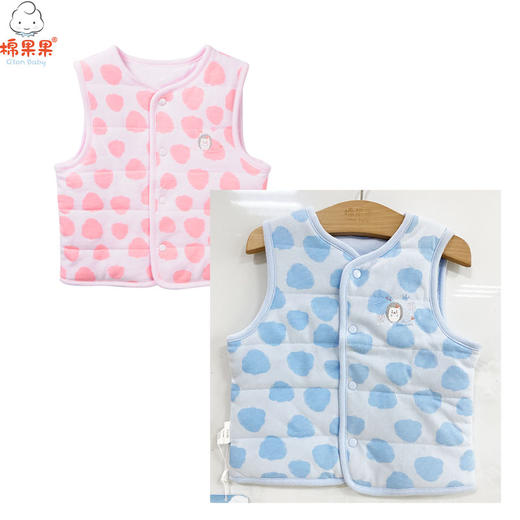 果果秋冬款夹棉纯棉有机棉纱马夹婴幼童男童女童M401171818610 商品图0