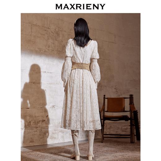 MAXRIENY重工蕾丝长裙女秋季长袖提花连衣裙宫廷浮雕裙气质优雅(货号:MC8332380081DR1) 商品图2