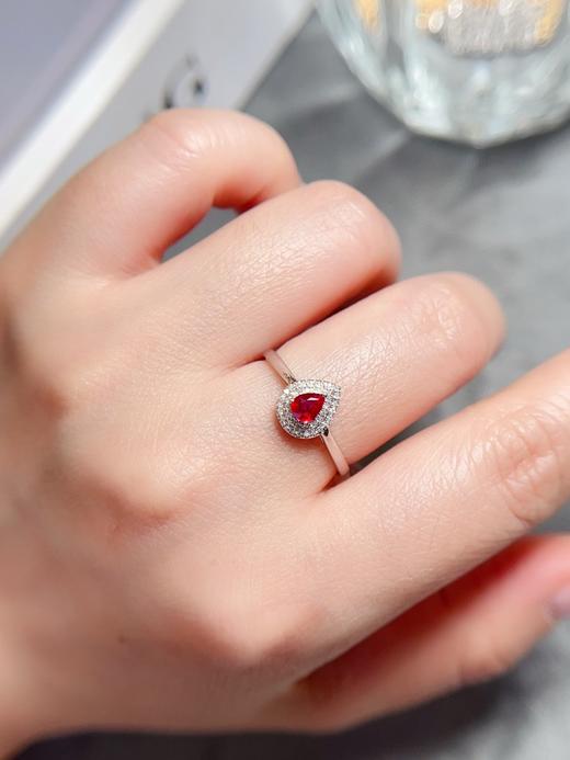 18k金红宝石戒指 约0.3克拉 商品图5