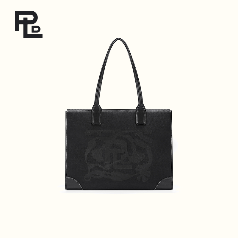 保兰德PLD2024新款图腾托特包大容量女高级感轻奢女包通勤真皮手提包