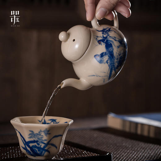 问鼎器度汝窑鹅黄青花梨韵壶（喜相逢）（缺货） 商品图2