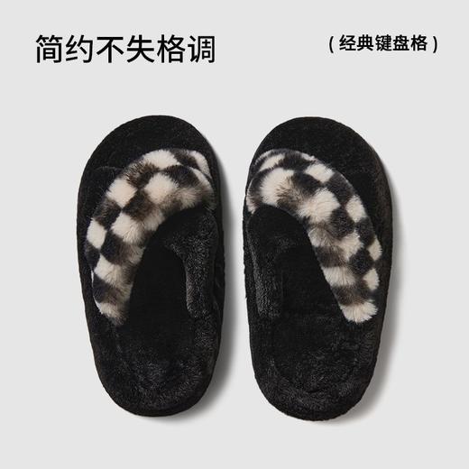 【专享】朴西无序厚底毛毛拖鞋女交叉带室内家居高级感秋冬可外穿毛绒拖鞋 商品图1