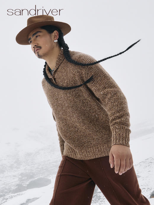 西藏羊绒青果领男女同款套衫SJF96M321N 商品图5