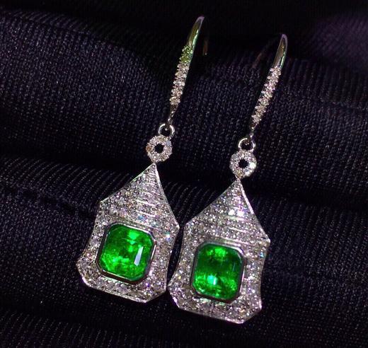  祖母绿耳坠 1.66ct 商品图3