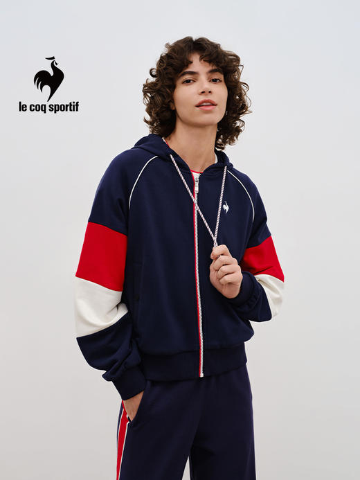 【大都会店】乐卡克 法国公鸡2024春秋季女士宽松时尚潮流舒适连帽运动开衫外套 L241WCNB0206 商品图2