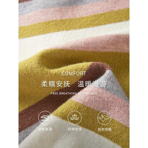 【专属特价】熙世界多巴胺穿搭彩虹条纹针织衫2025秋冬新款甜美气质开衫毛衣 商品图2