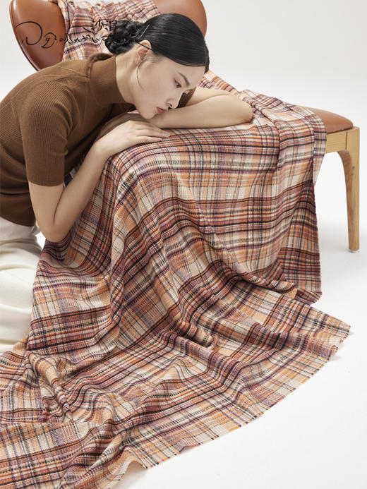 西藏手工格纹披毯SJF96P717N 商品图3