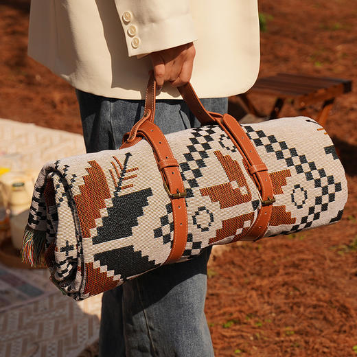 【野餐垫防潮垫】 加厚波西米亚地垫 帐篷户外露营毯子 欧洲宫廷风野餐垫 商品图0