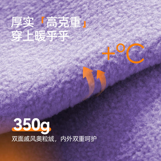 【5C抗静电 350g大克重 双面绒感】儿童户外撞色奥利绒套装PDTZ2401 商品图5