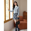 【专属特价】熙世界学院风复古格纹毛呢半身裙2025秋冬新款高腰a字包臀短裙 商品缩略图4