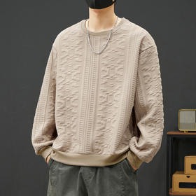 【新款DYY】大依优型大码圆领卫衣男宽松休闲上衣胖子加肥加大男士潮流