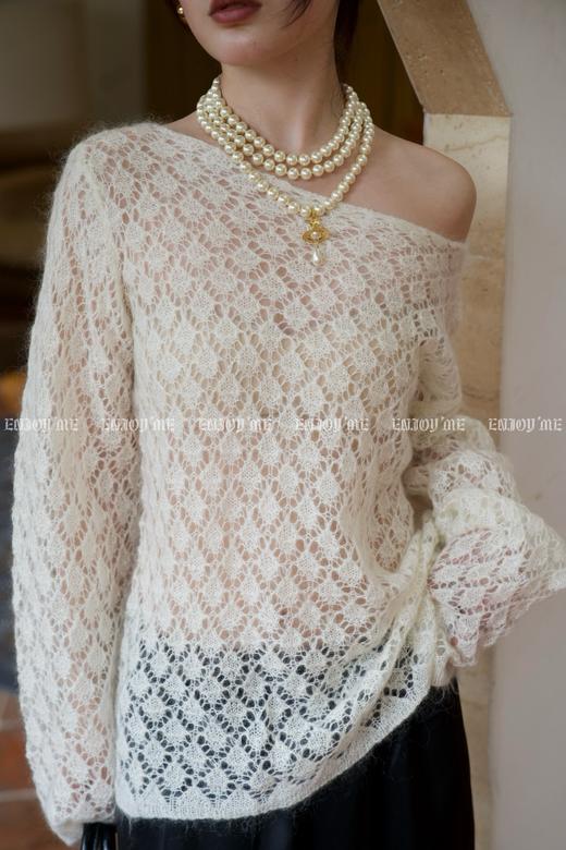 【门店同款】ENJOY秋季时光回廊甜美镂空针织上衣 159151564 商品图2