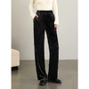 【年终特卖】熙世界【钻石绒裤】奢感丝绒直筒裤秋冬垂感休闲宽松窄版阔腿裤 商品缩略图3