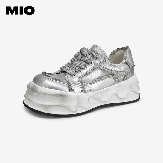 MIO米奥秋季熔岩面包厚底休闲鞋小众设计复古百搭鞋子女M244562292 商品图0