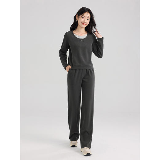 【专属特价】熙世界运动卫衣套装时尚假两件上衣休闲裤两件套一整套入秋穿搭 商品图4