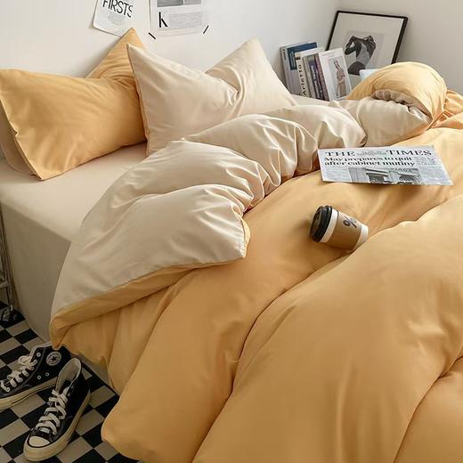 【裸睡级】2024直发良品日式小清新床上水洗棉四件套床单被套床品格子三件套四件套 商品图5