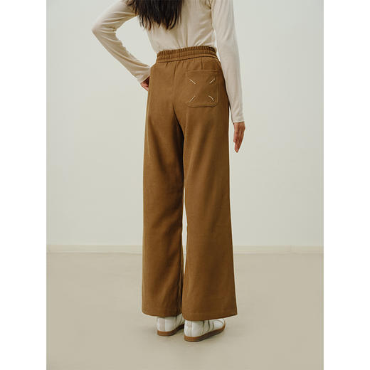 Heydress系带休闲裤女秋季复古高腰直筒裤美拉德慵懒宽松百搭裤子 商品图2