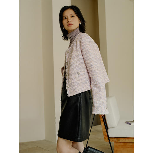 Heydress编织小香风外套女秋季法式温柔优雅气质显瘦短款上衣 商品图2
