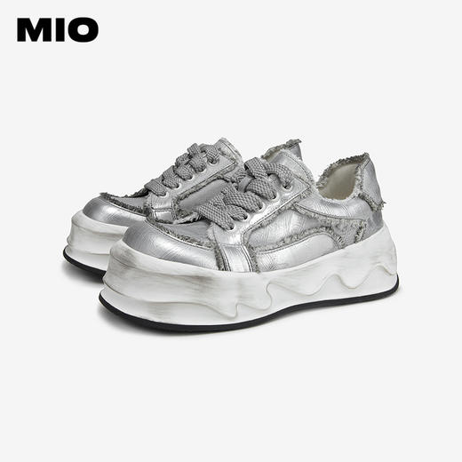MIO米奥秋季熔岩面包厚底休闲鞋小众设计复古百搭鞋子女M244562292 商品图2