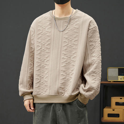 【新款DYY】大依优型大码圆领卫衣男宽松休闲上衣胖子加肥加大男士潮流 商品图1