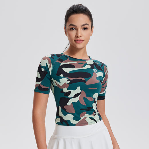 【爆款】科里芙短款运动T恤速干短袖户外跑步健身衣透气春夏女 商品图3