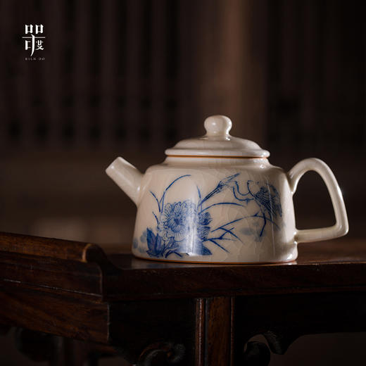 问鼎器度汝窑鹅黄青花金钟壶（蓉桂竞芳）（福寿长春）（翼翼归鸟）（缺货） 商品图0