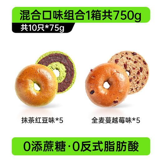 【越嚼越香的夹心软贝果！】碧翠园全麦贝果低脂早餐面包 整箱代餐饱腹粗粮食品 巧克力夹心欧包-QQ 商品图9