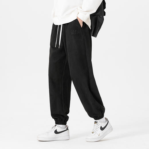 【特大码】【麂皮绒】【DH】大依优型大码束脚休闲裤加肥加大男装弹力舒适胖子肥佬百搭运动裤潮流 商品图6