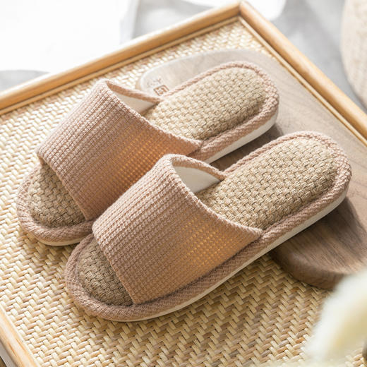 【买一送一】四季亚麻拖鞋男女家居棉麻开口拖鞋（4-902） 商品图9