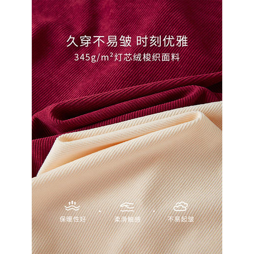 【年终特卖】熙世界复古休闲灯芯绒衬衫女秋冬2025年新款磨毛加厚长袖衬衣上衣 商品图3