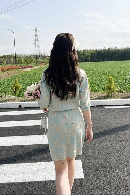 Le Malene 重工V领针织开衫半裙套装 16595 商品图7