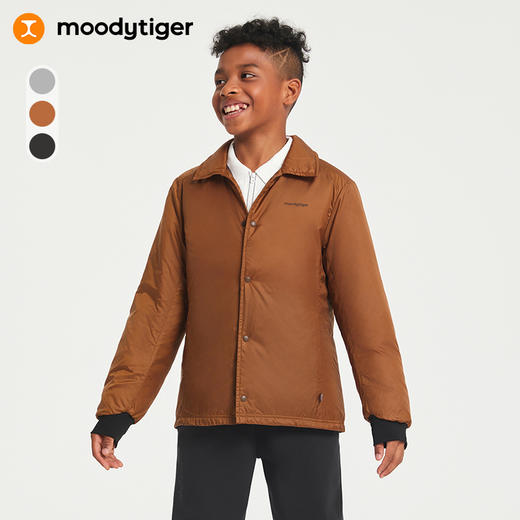 【24年秋新品】moodytiger男童棉服24秋冬新款拒水保暖PRIMALOFT科技棉外套43110601 商品图0