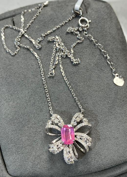 无烧帕帕拉恰精美锁骨链 1.76克拉 商品图3