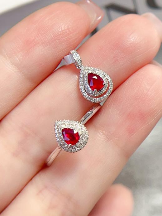 18k金红宝石戒指 约0.3克拉 商品图4