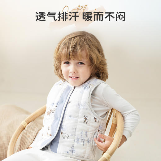 cutelife【儿童马甲】薄夹棉竹棉儿童家居背心秋冬新款宝宝儿童马甲两面穿外穿 商品图2