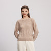 【圆领镂空针织衫】羊绒世家秋冬新品女士山羊绒+桑蚕丝混纺百搭毛衣 商品缩略图0