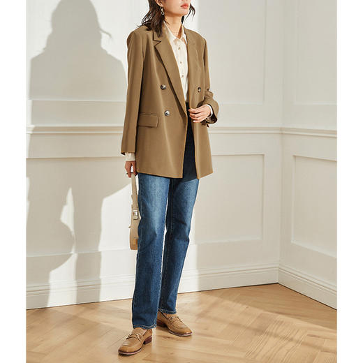 小西装女24秋新款宽肩韩版日常休闲显瘦通勤西服外套上衣女12818 商品图2