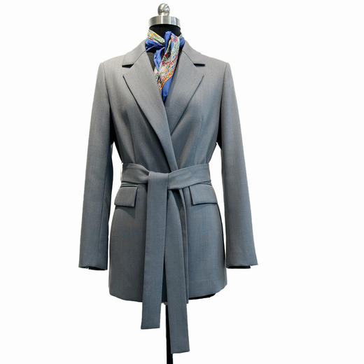 TH理论家腰带翻领长袖通勤优雅显瘦羊毛女式西装外套西裤套C22068 商品图4