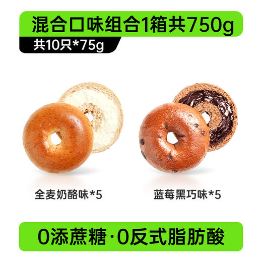【越嚼越香的夹心软贝果！】碧翠园全麦贝果低脂早餐面包 整箱代餐饱腹粗粮食品 巧克力夹心欧包-QQ 商品图6