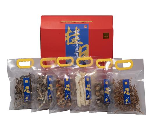 元昇泰 475g山珍菌菇礼盒(茶树菇80g、鹿茸菇80g、松茸100g、八渡笋干100g、香菇100g、竹荪15g) 商品图0
