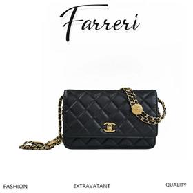 香奶奶Chanel 22A 高级手工坊金币WOC 正品皮