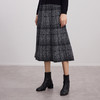 【黑白灰羊毛百褶半裙】24年秋季新品女士100%羊毛时尚百褶A字裙 商品缩略图0