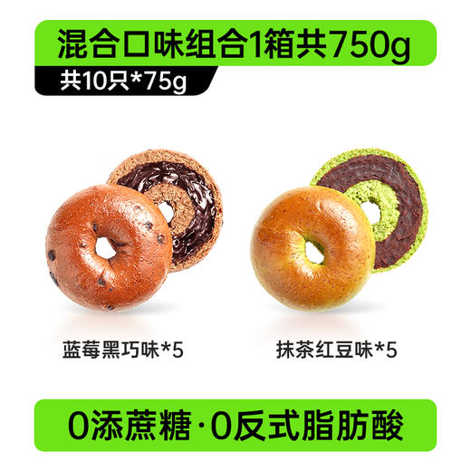 【越嚼越香的夹心软贝果！】碧翠园全麦贝果低脂早餐面包 整箱代餐饱腹粗粮食品 巧克力夹心欧包-QQ 商品图10